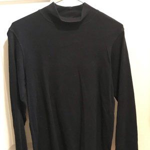 Fast Pace black cotton mock neck shirt, small